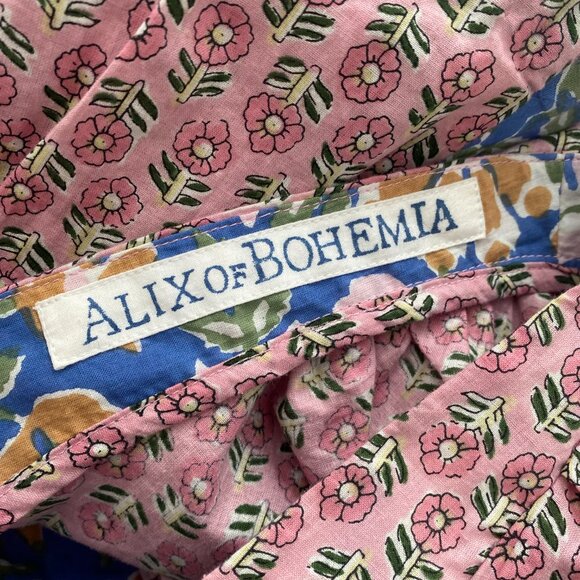 Alix of Bohemia Printed L/S Top with Lace up Back, size Small - Picture 7 of 15